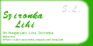szironka lihi business card